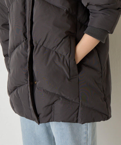 金屬孔眼連帽羽絨服