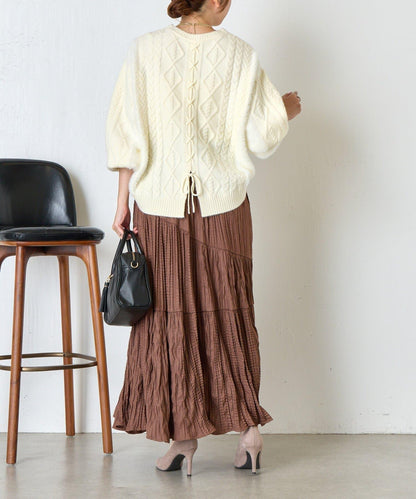 後背繫帶針織衫