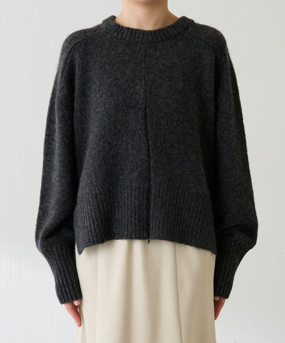 【可手洗/易於疊穿】仿犛牛絨短款針織衫