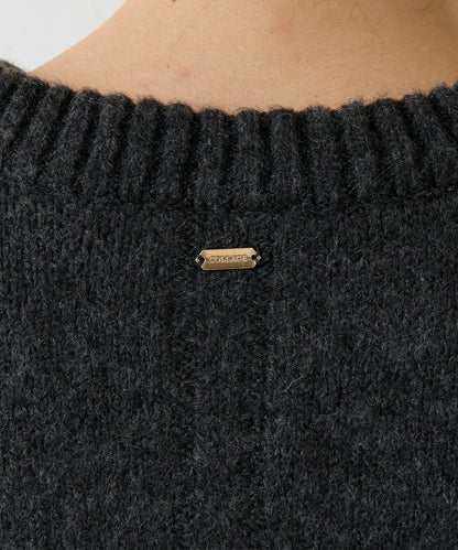 【可手洗/易於疊穿】仿犛牛絨短款針織衫