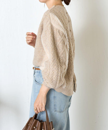 後背繫帶針織衫