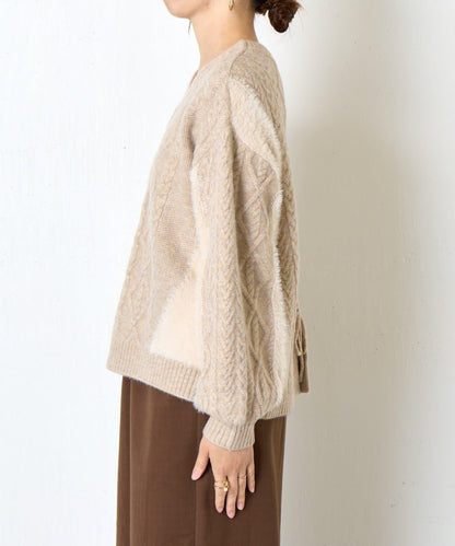 後背繫帶針織衫