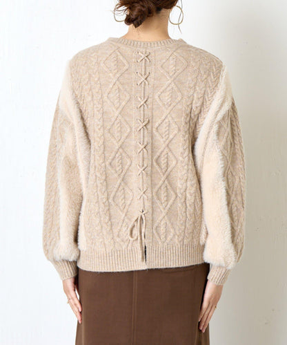 後背繫帶針織衫