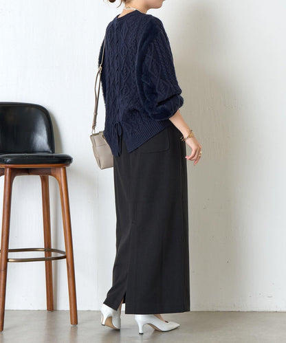 後背繫帶針織衫