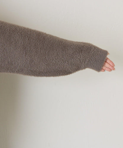 亮片羽毛柔軟針織衫