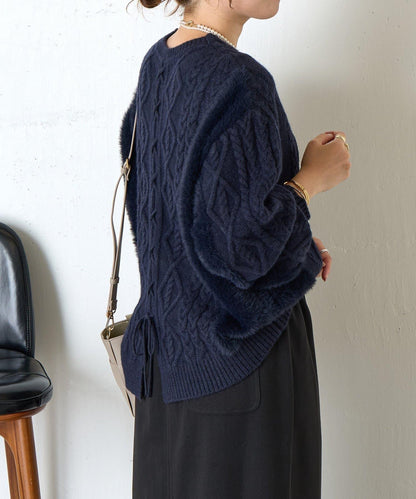 後背繫帶針織衫