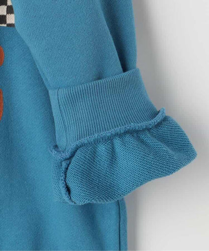 復古面料照片標誌衛衣