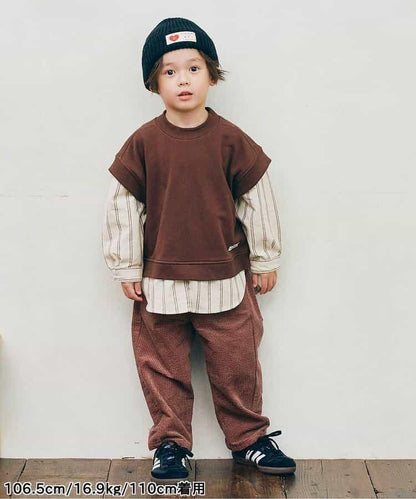 燈芯絨寬鬆直筒褲