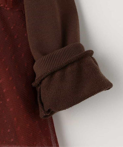 波點網紗荷葉邊吊帶拼接衛衣 Link