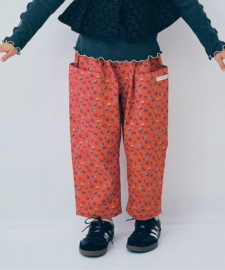 滿印斜紋寬鬆長褲