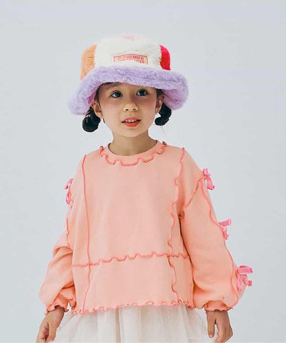 多彩柔和蝴蝶結衛衣