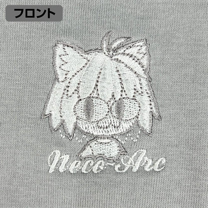 《月姬》 -A piece of blue glass moon- M碼 ネコアルク 小圖案刺繡T恤/淺灰色