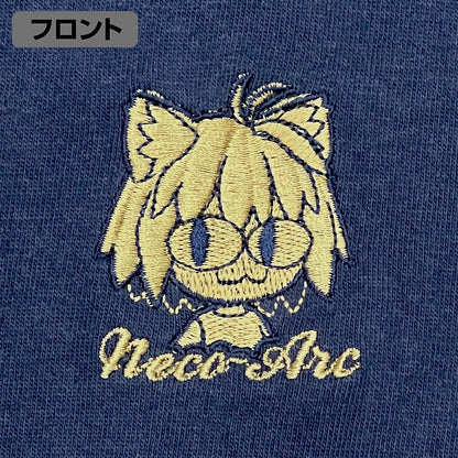 《月姬》 -A piece of blue glass moon- L碼 ネコアルク 小圖案刺繡T恤/靛藍色