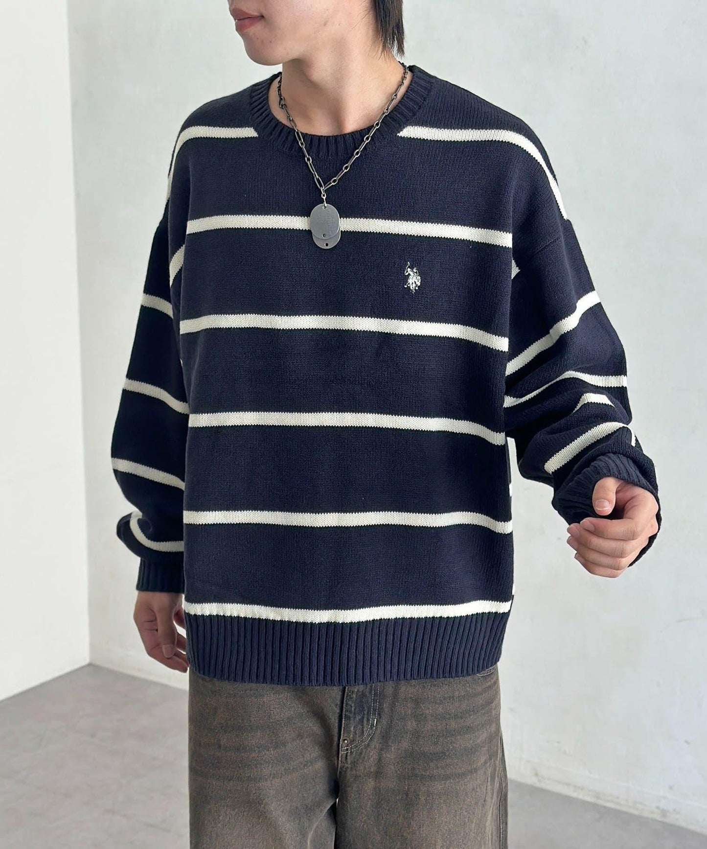 【U.S. POLO ASSN.】圓領針織衫