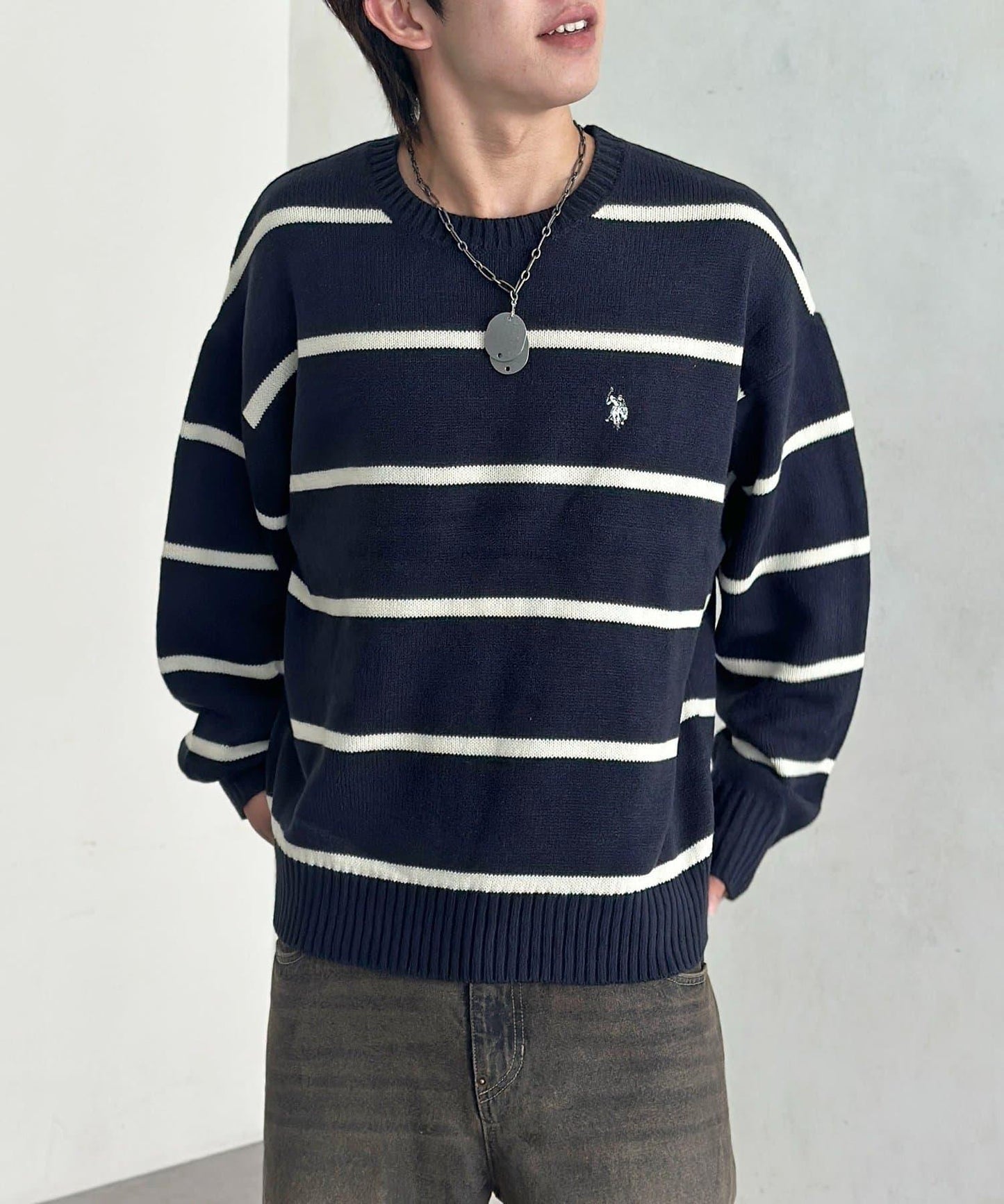 【U.S. POLO ASSN.】圓領針織衫