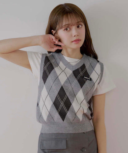 【Chico】アーガイルルーズベストセット