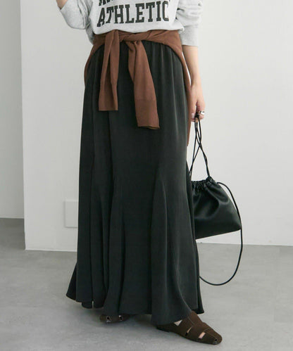 纖維素褶皺半身裙