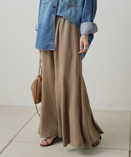 纖維素褶皺半身裙