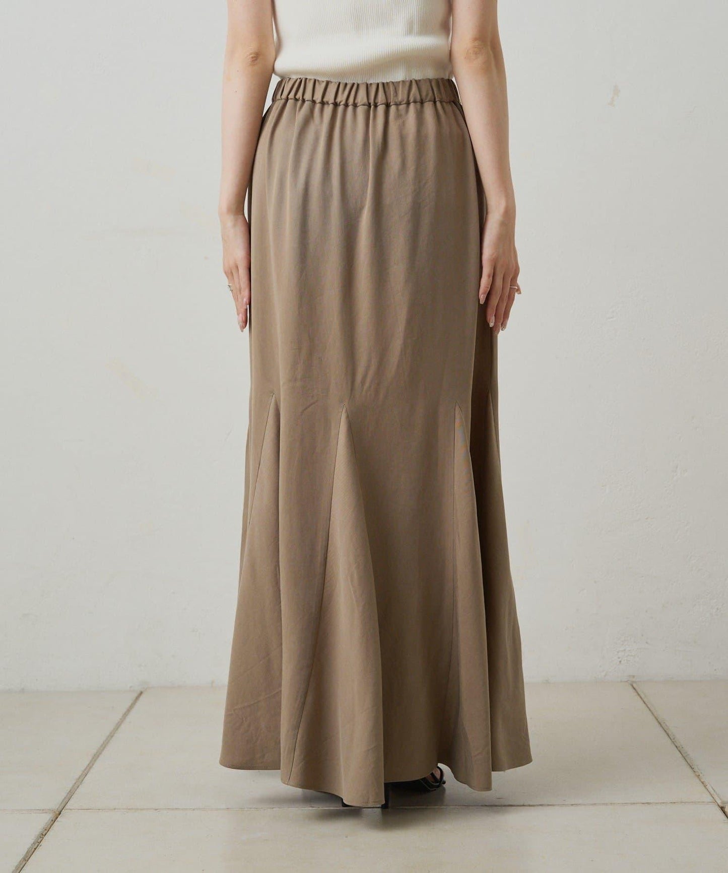 纖維素褶皺半身裙