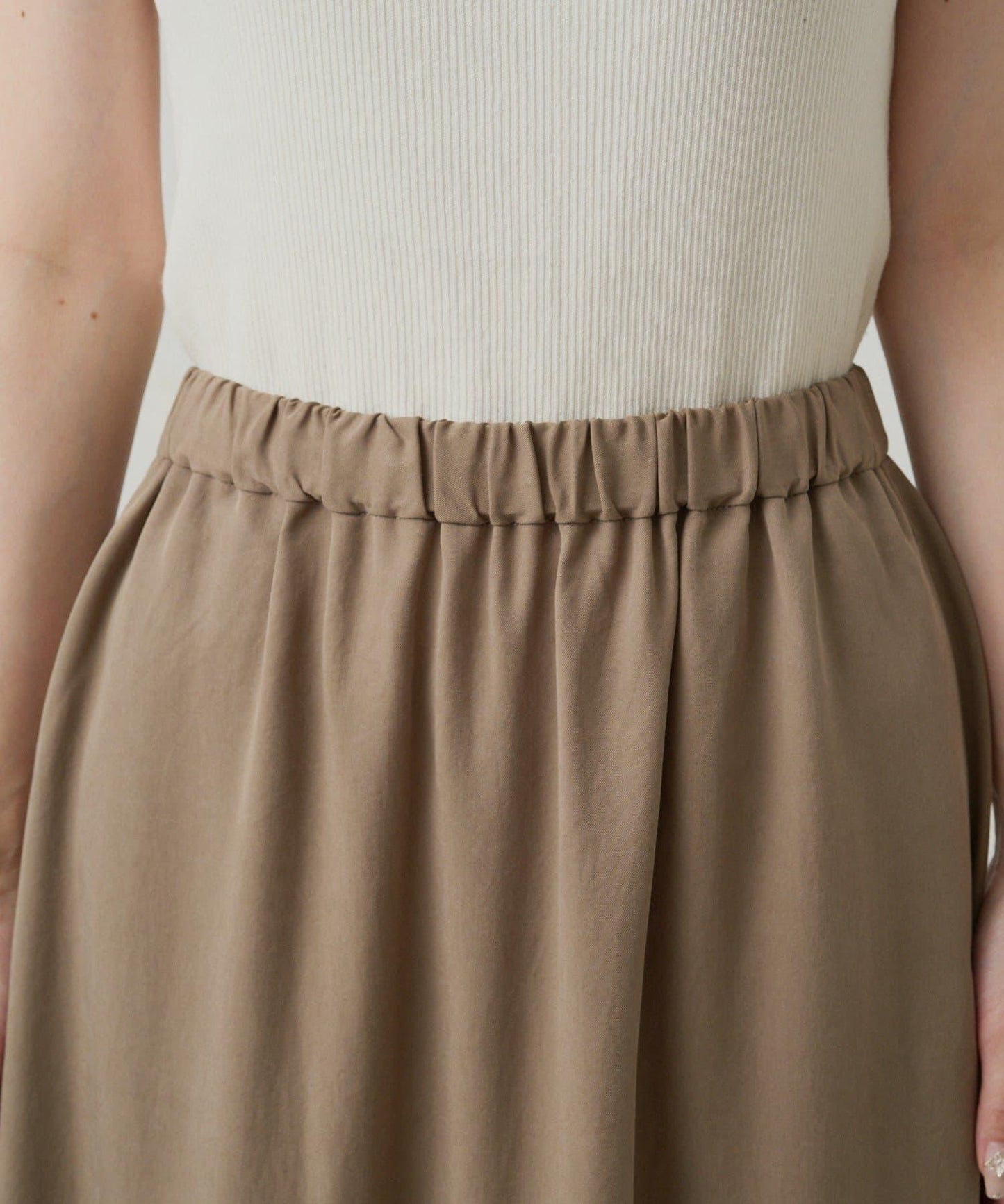 纖維素褶皺半身裙