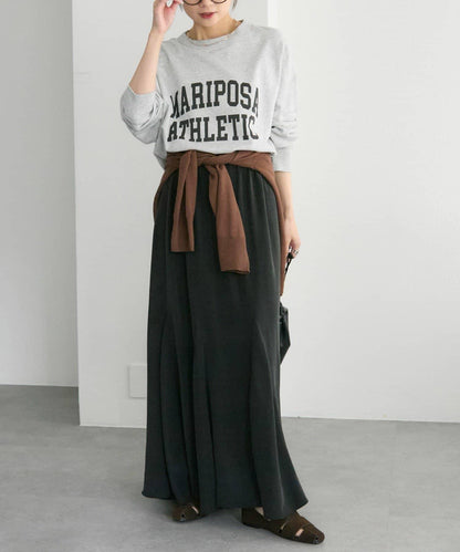 纖維素褶皺半身裙