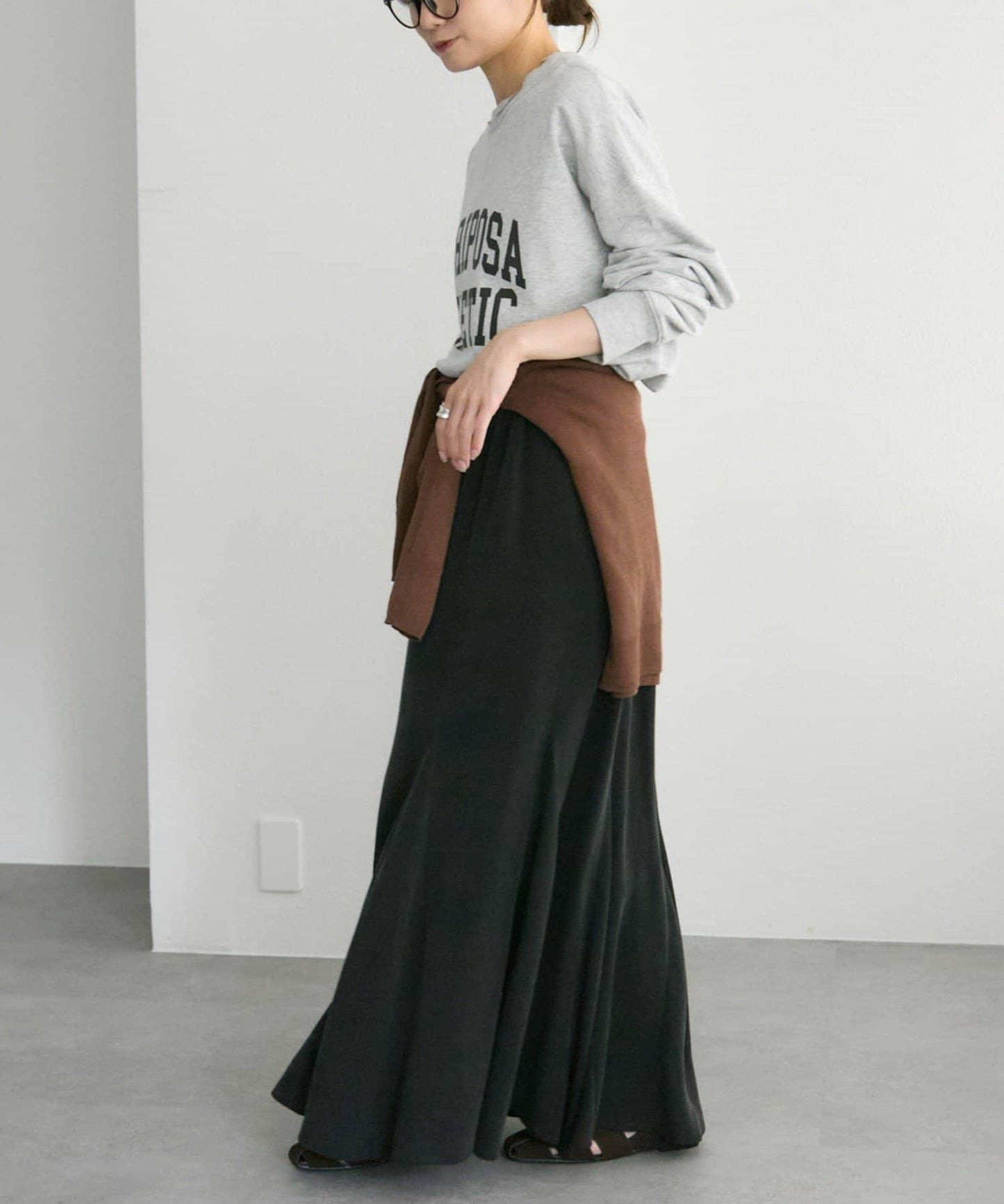 纖維素褶皺半身裙