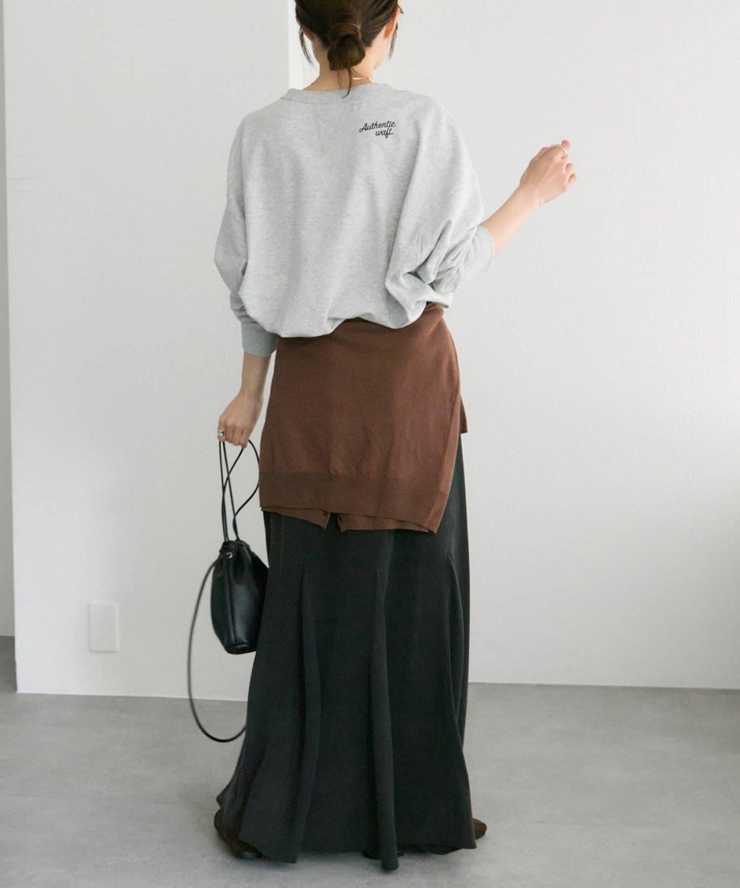 纖維素褶皺半身裙