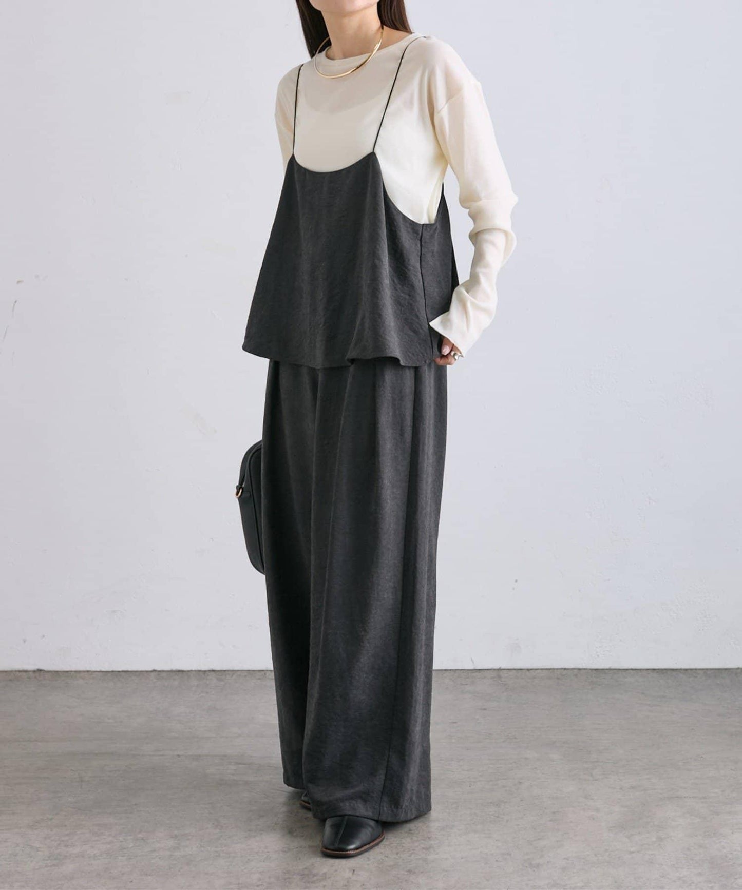 【復刻】尼龍網紗天鵝絨圓領長袖T恤