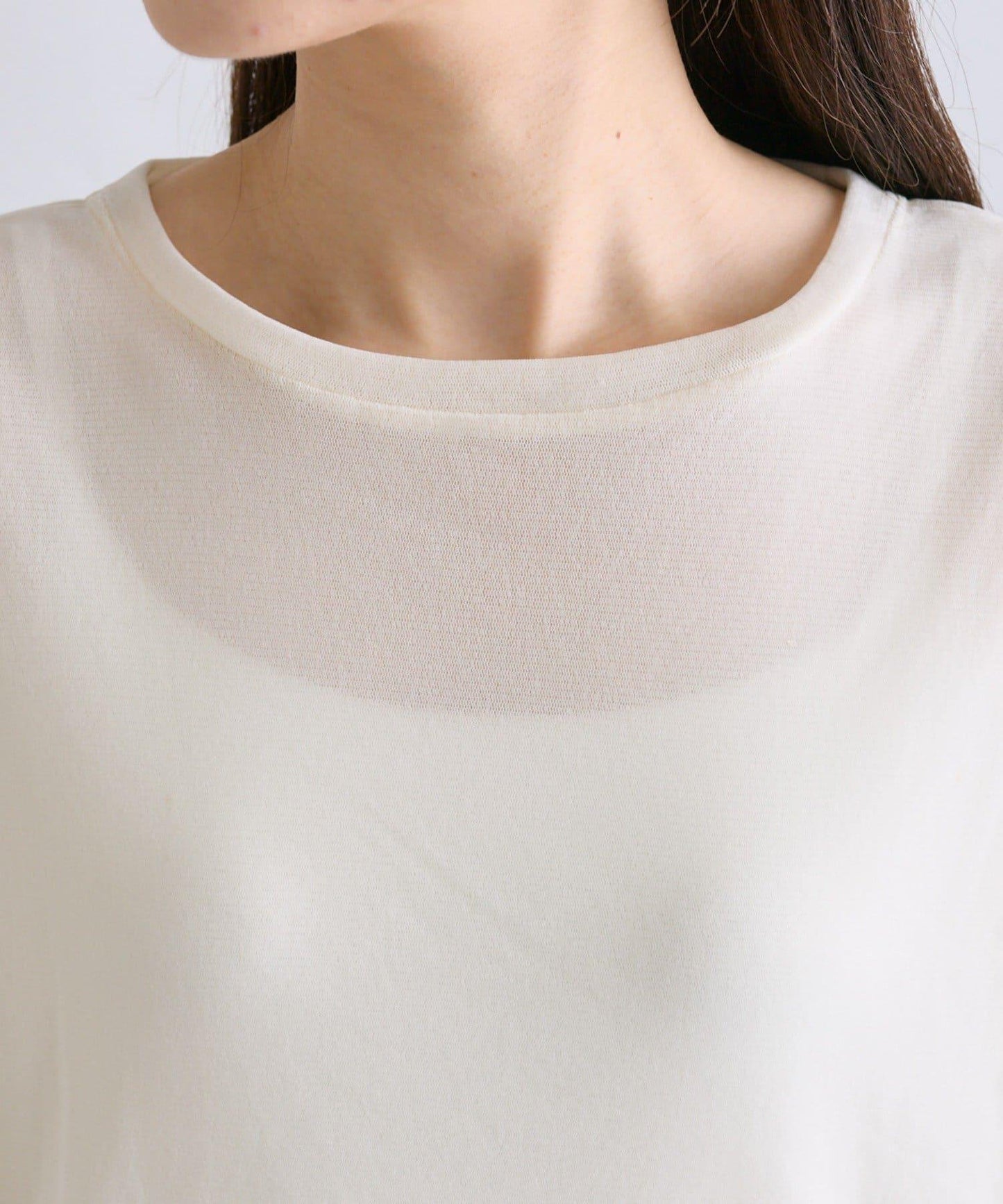 【復刻】尼龍網紗天鵝絨圓領長袖T恤