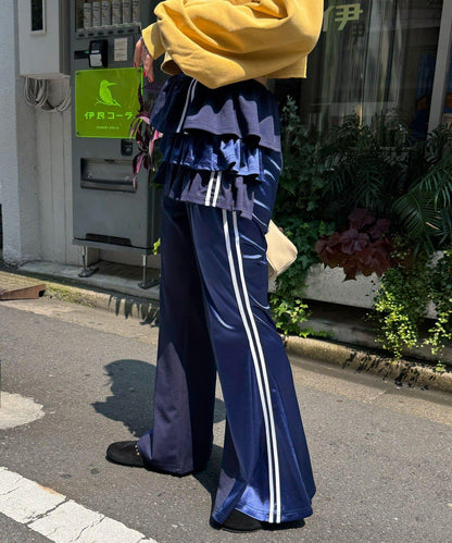 異材質拼接運動風半身裙