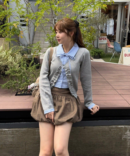 【れみ@re.__mi23セレクト】荷葉邊拼接開衫