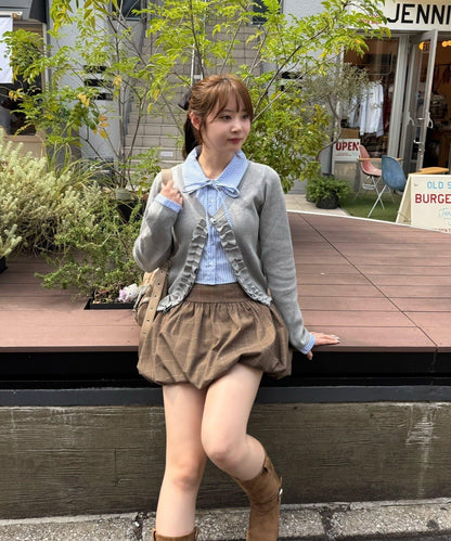 【れみ@re.__mi23セレクト】荷葉邊拼接開衫