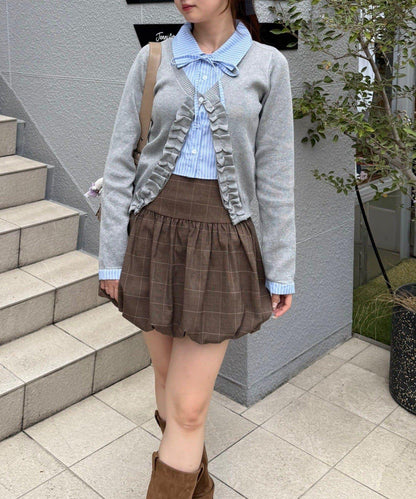 【れみ@re.__mi23セレクト】荷葉邊拼接開衫