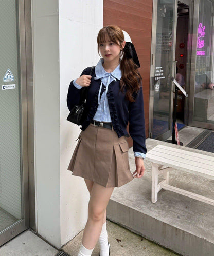 【れみ@re.__mi23セレクト】荷葉邊拼接開衫