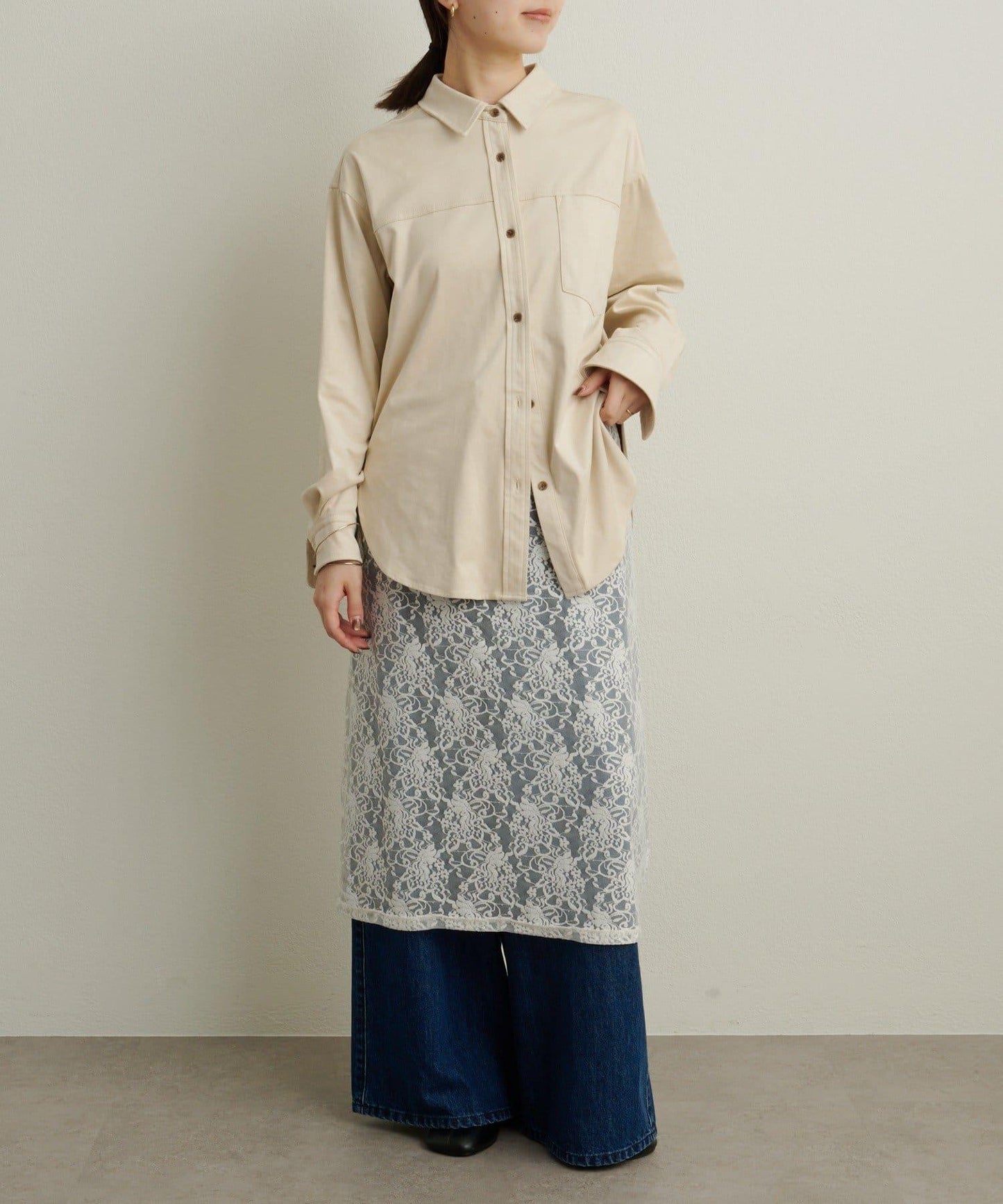 【Omekashi】雙面仿麂皮襯衫