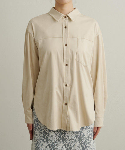 【Omekashi】雙面仿麂皮襯衫