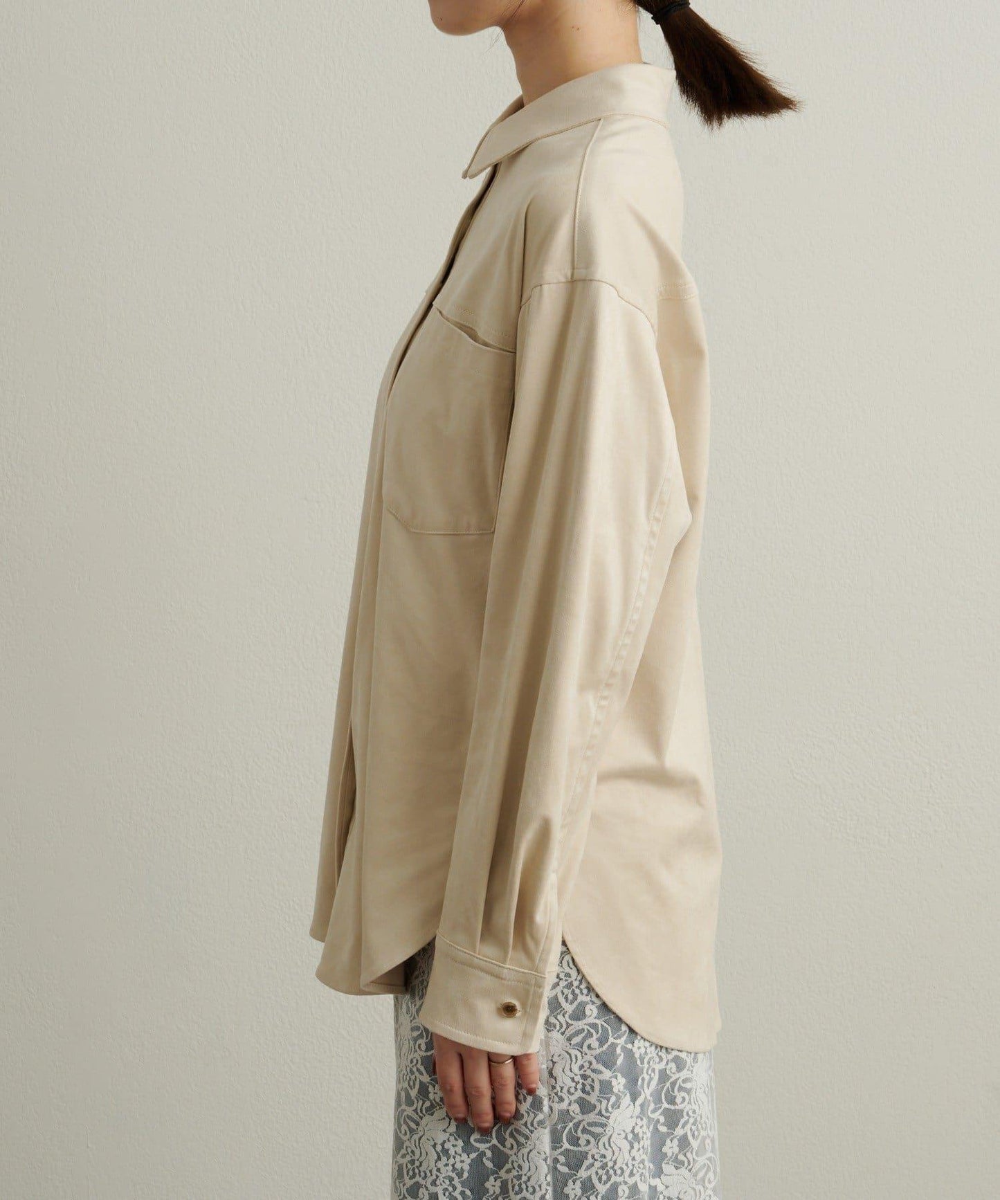 【Omekashi】雙面仿麂皮襯衫