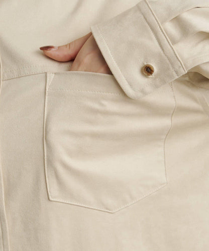 【Omekashi】雙面仿麂皮襯衫