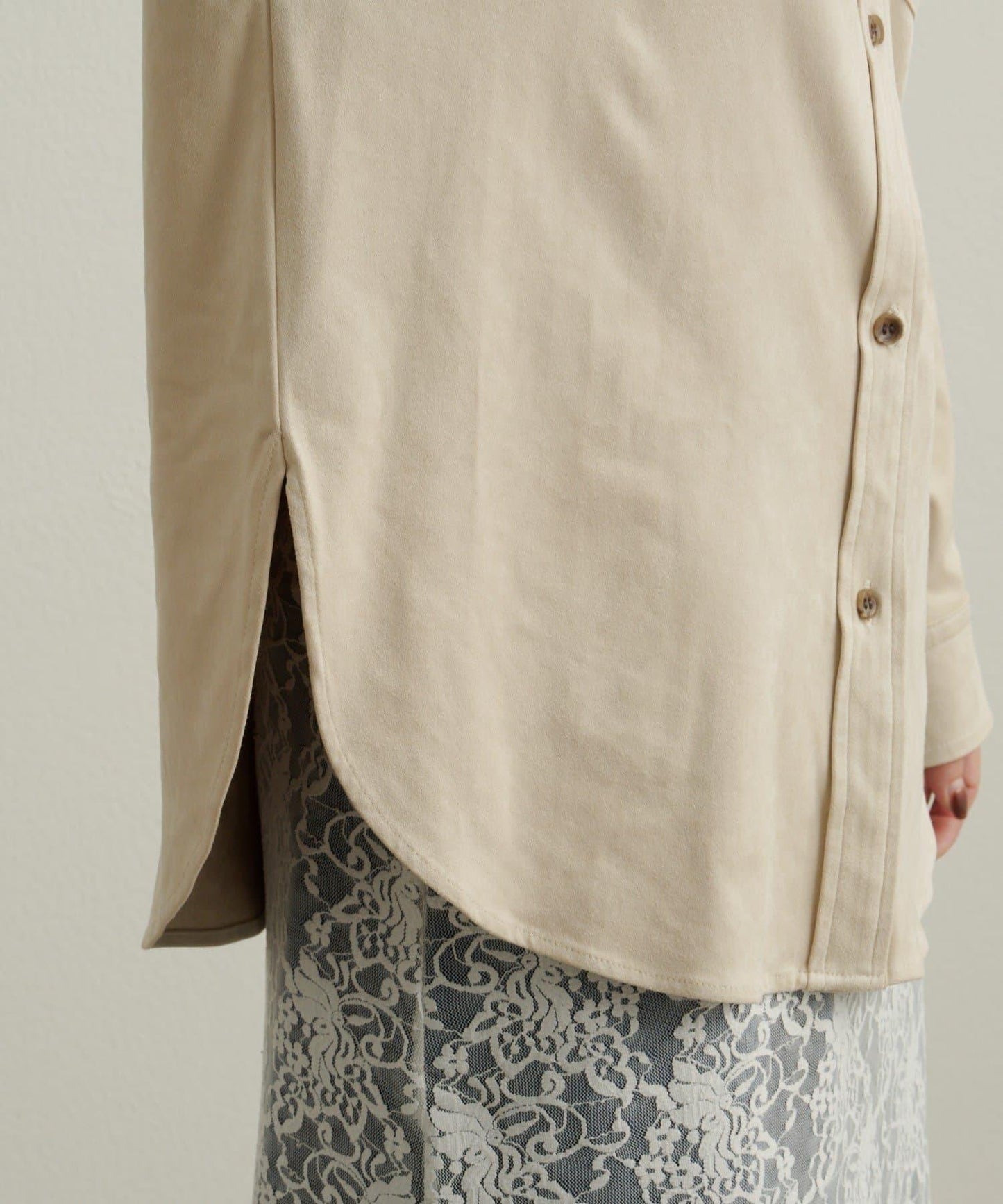 【Omekashi】雙面仿麂皮襯衫