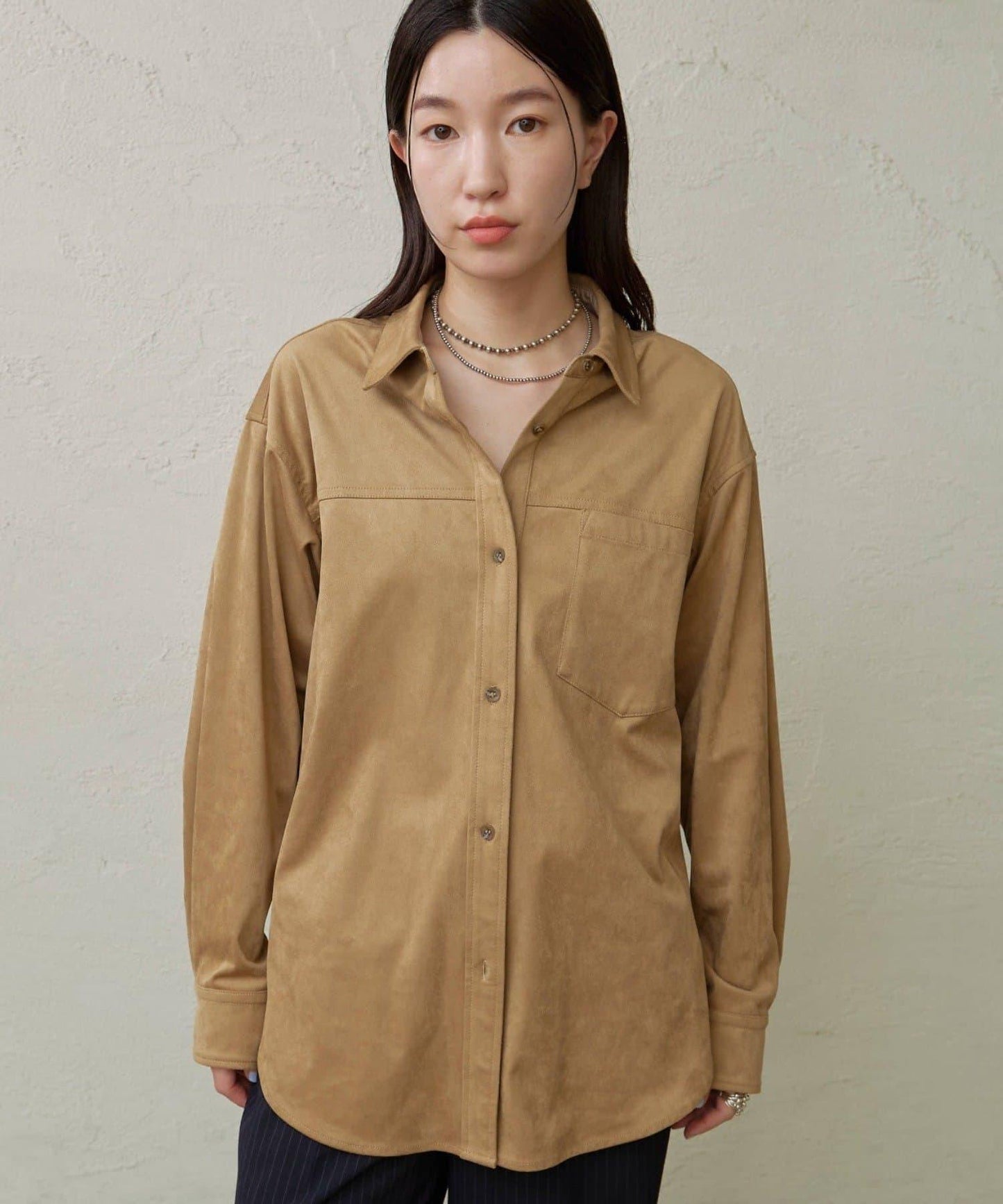 【Omekashi】雙面仿麂皮襯衫