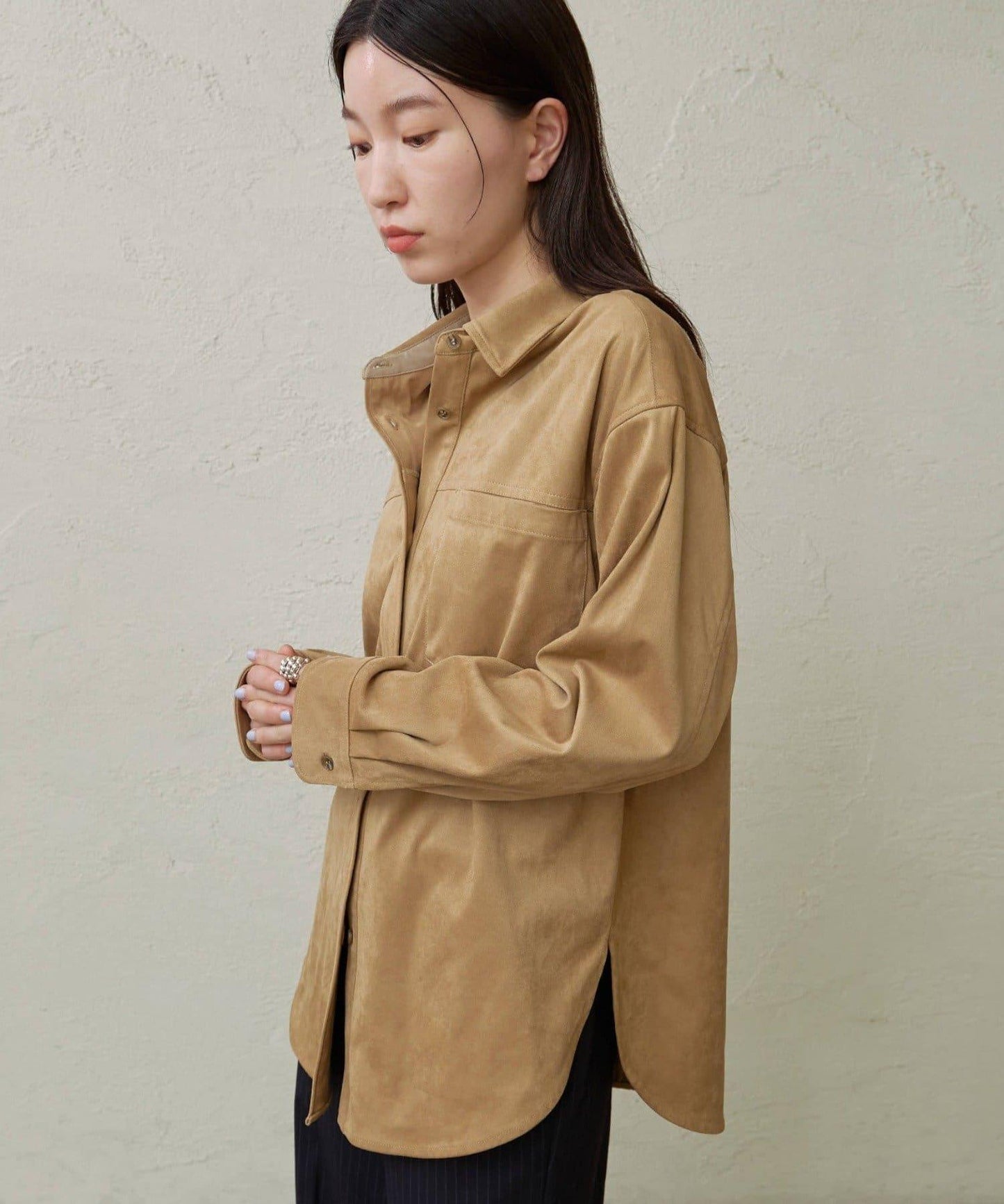 【Omekashi】雙面仿麂皮襯衫