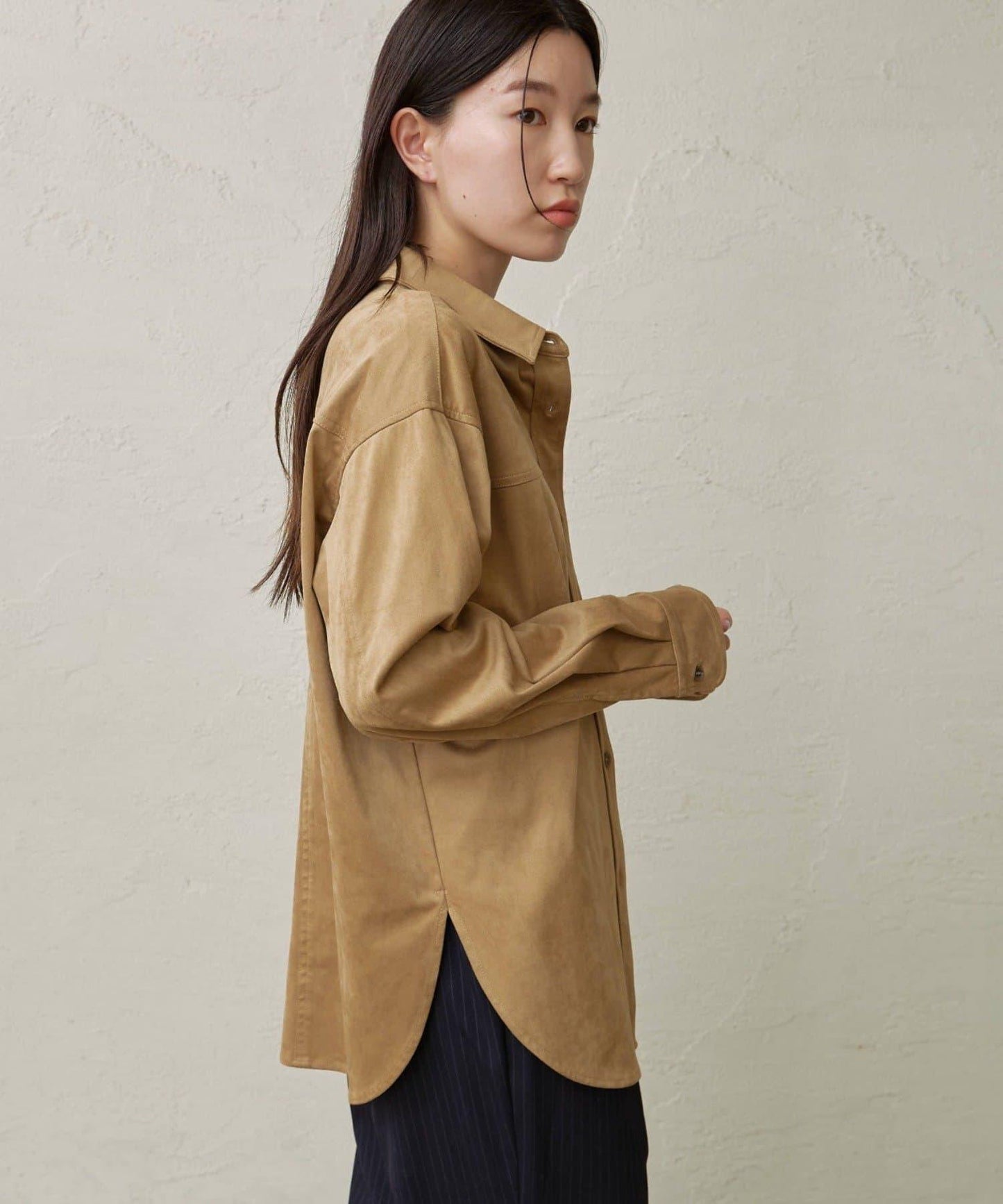 【Omekashi】雙面仿麂皮襯衫