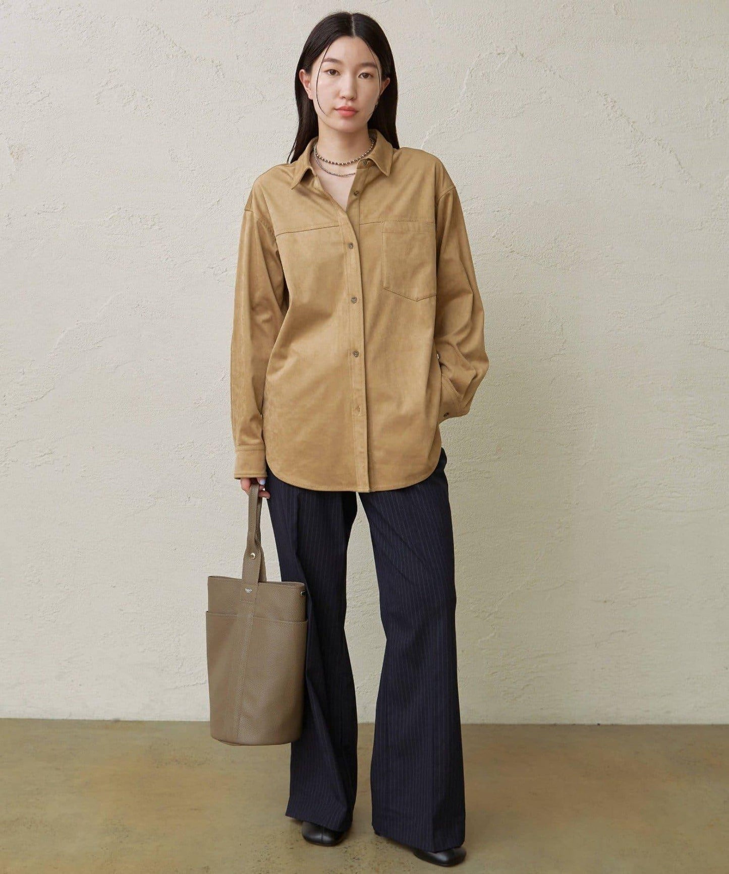 【Omekashi】雙面仿麂皮襯衫