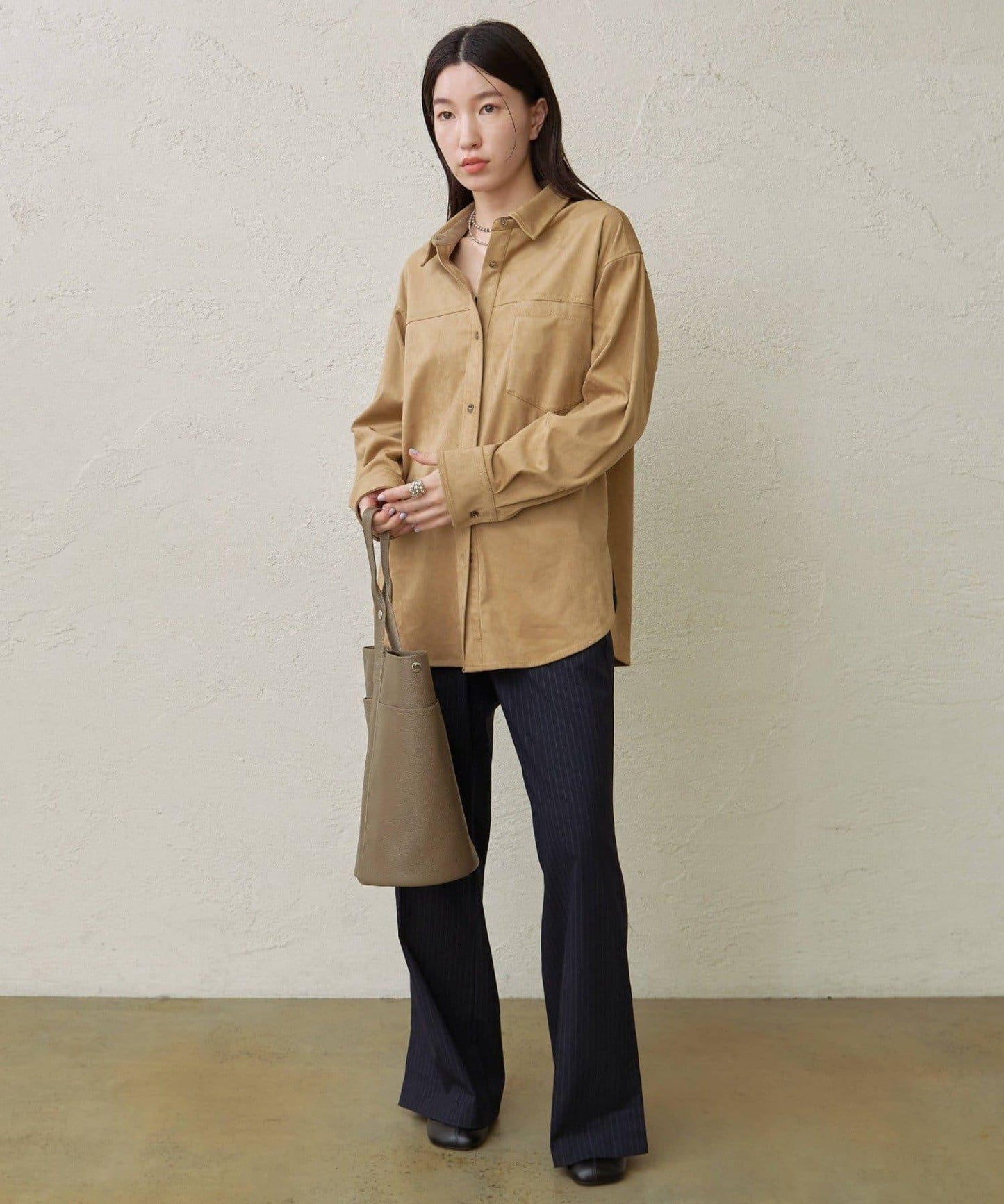 【Omekashi】雙面仿麂皮襯衫