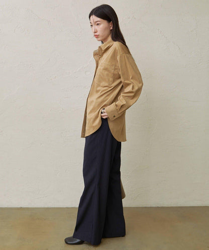 【Omekashi】雙面仿麂皮襯衫