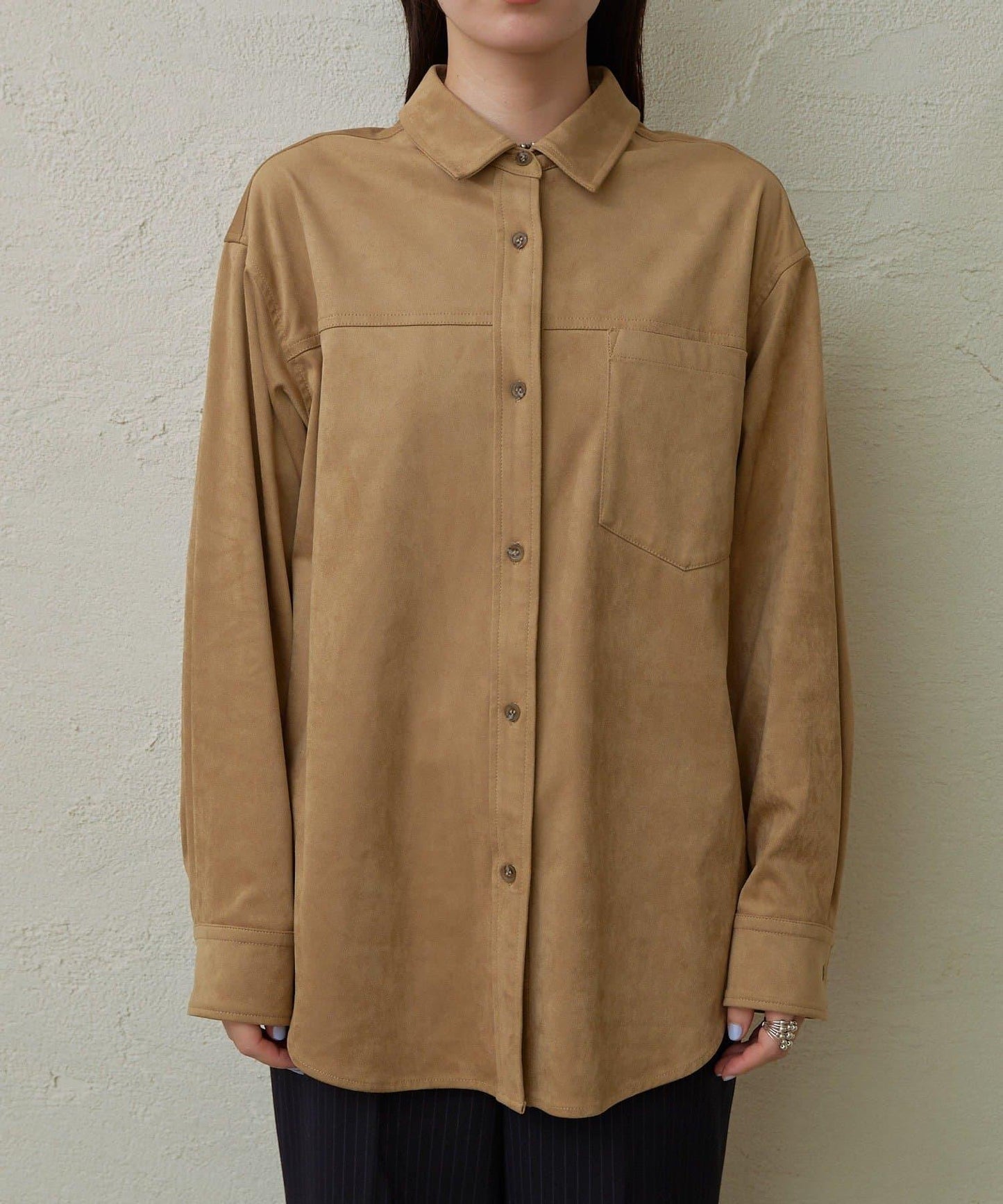 【Omekashi】雙面仿麂皮襯衫