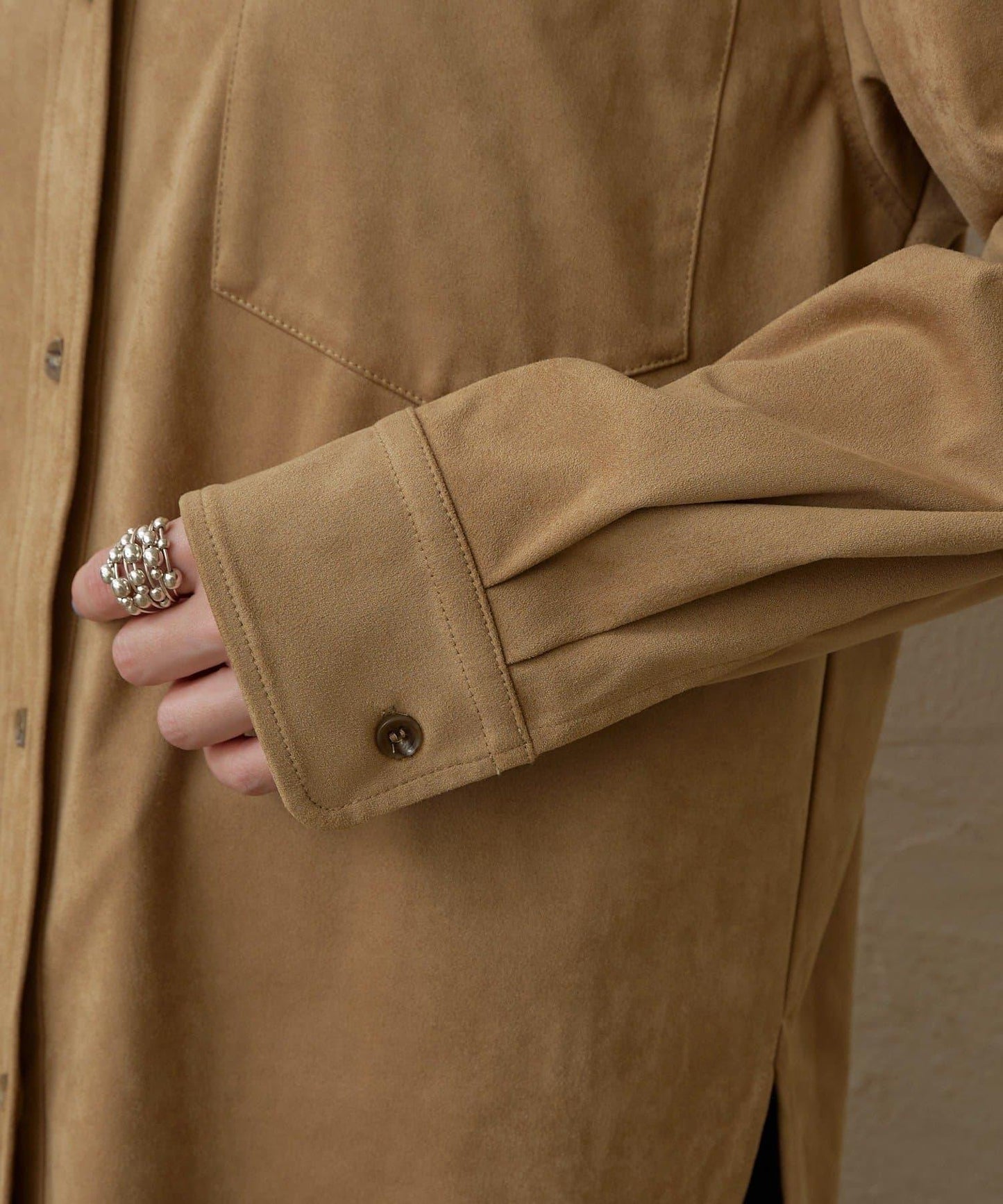 【Omekashi】雙面仿麂皮襯衫