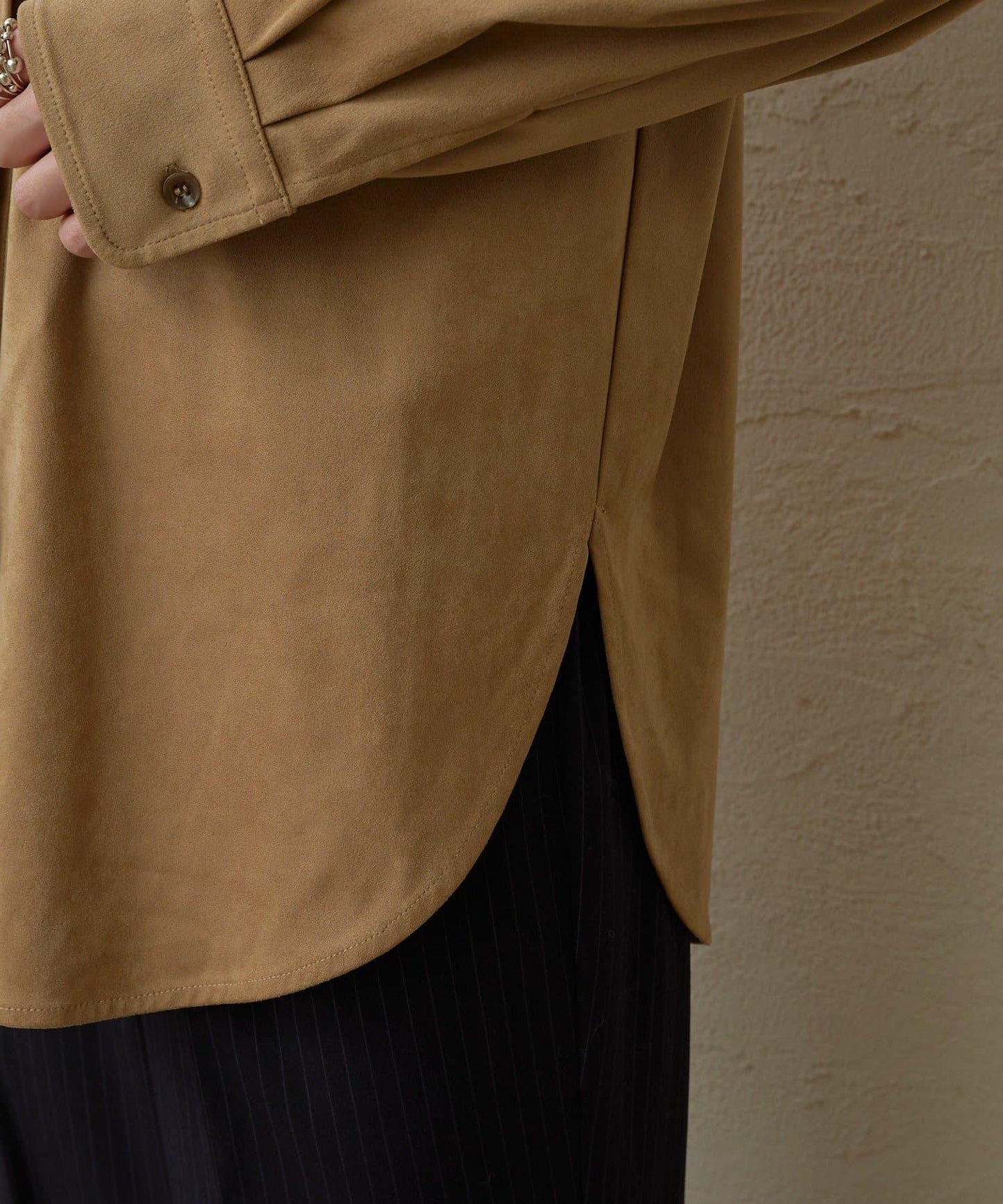 【Omekashi】雙面仿麂皮襯衫