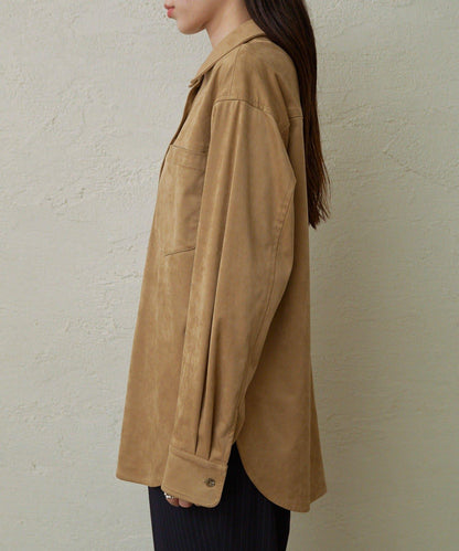 【Omekashi】雙面仿麂皮襯衫