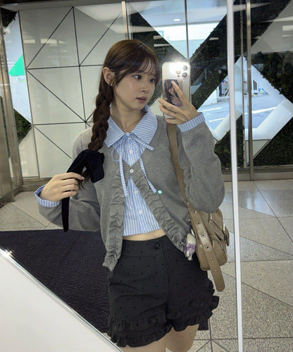 【れみ@re.__mi23セレクト】荷葉邊拼接開衫